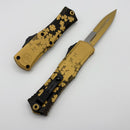 Microtech Knives Mini Hera II St. Patricks Day Gold w/ Bayonet M390MK Signature Series 1701M-1SPDGDS
