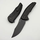 Reate Knives Jack Jr. Black Aluminum Integral Handle w/ Carbon Fiber Inlay & DLC S30V