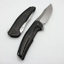 Reate Knives Jack Jr. Black Aluminum Integral Handle w/ Carbon Fiber Inlay & Satin S30V