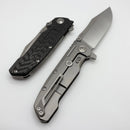 Reate Knives 9D-V2 Carbon Fiber & Titanium Handle w/ Belt Satin 154CM
