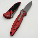 Microtech Socom Elite Manual S/E Partial Serrated Apocalyptic w/ Red Handle 160-11APRD