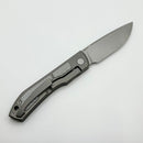 Uldanov Custom Knives Sierra w/ Milled Titanium/Silver Twill Carbon Fiber Inlays & MagnaCut Front Flipper