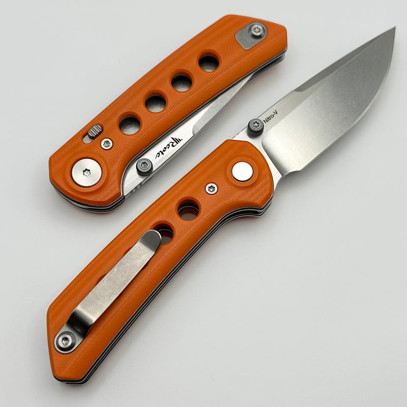 Reate Knives PL-XT Orange G-10 & Stonewash Nitro-V