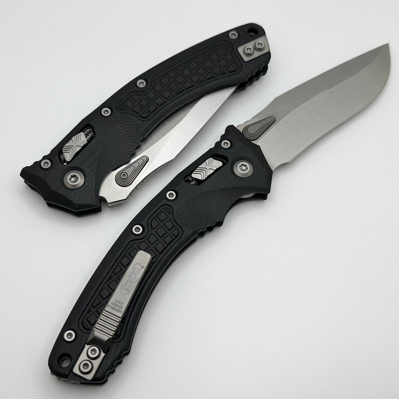 Microtech Amphibian RAM LOK Black Frag G-10 & Stonewash M390MK 137RL-10FRGTBK