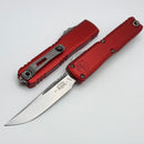 Microtech Ultratech Gen IV S/E Stonewash Standard w/ Red Handle 11214-10RD