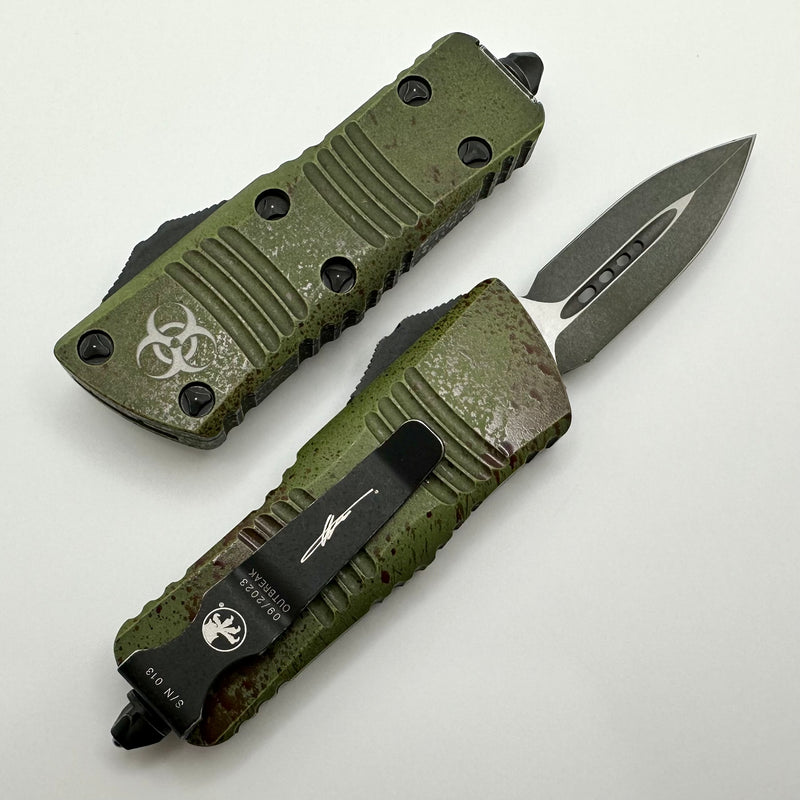 Microtech Mini Troodon D/E Outbreak Signature Series 238-1OBDS