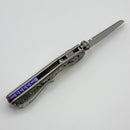Microtech Marfione Select MSI RAM LOK Mini Frag Titanium Handles w/ Double Vapor Accents & Purple Accents & Stonewash M390MK 210M-10FRMS4