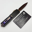 Microtech Marfione Select UTX-85 Gen III w/ Hefted Black Handle & Blued Baker Forge Damascus D/E 1232-16MS3