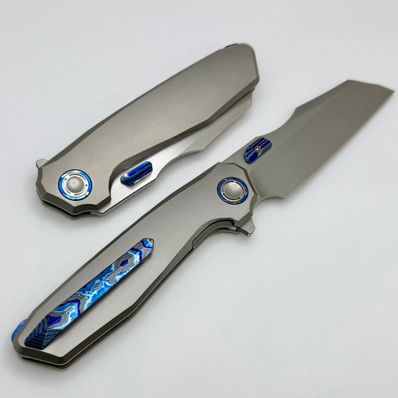 Titanium Mantis Reate Knives Mantis Titanium Handles w/ ZircuTi Accents & Hand Rubbed
