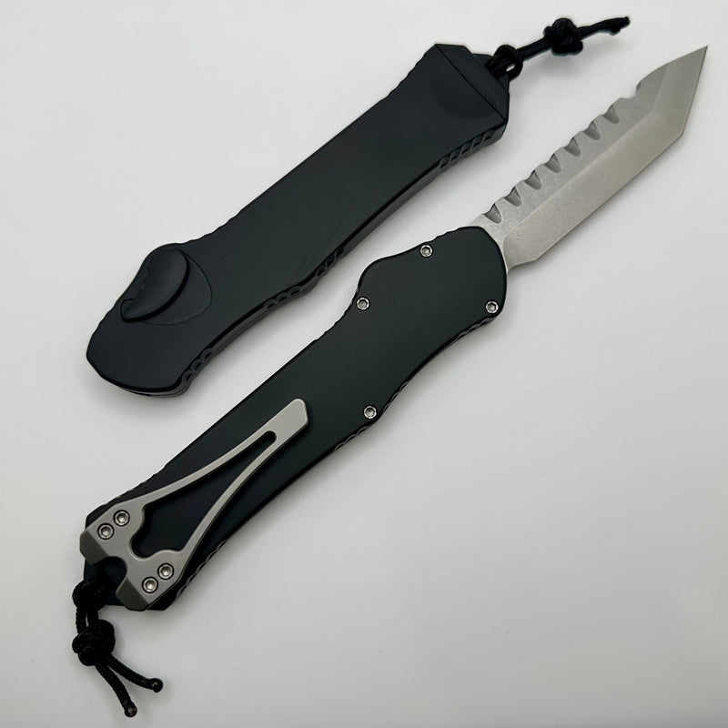 Heretic Hydra V3 Black Aluminum Handle & Stonewash Tanto MagnaCut H006-2A