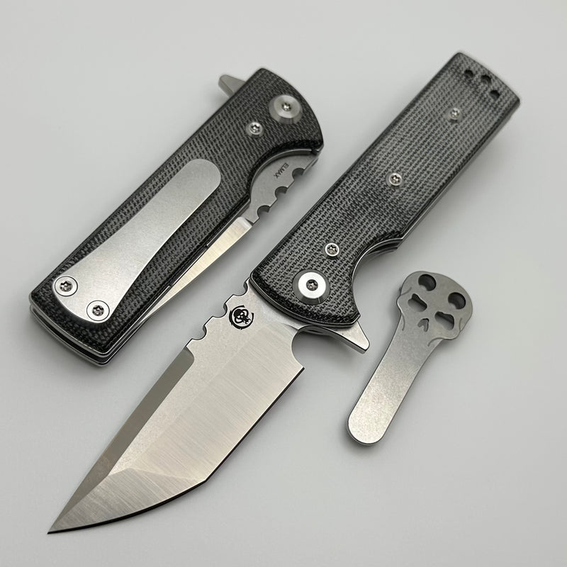 Chaves Knives T.A.K w/ Black Micarta & Tanto Elmax - Blue Label