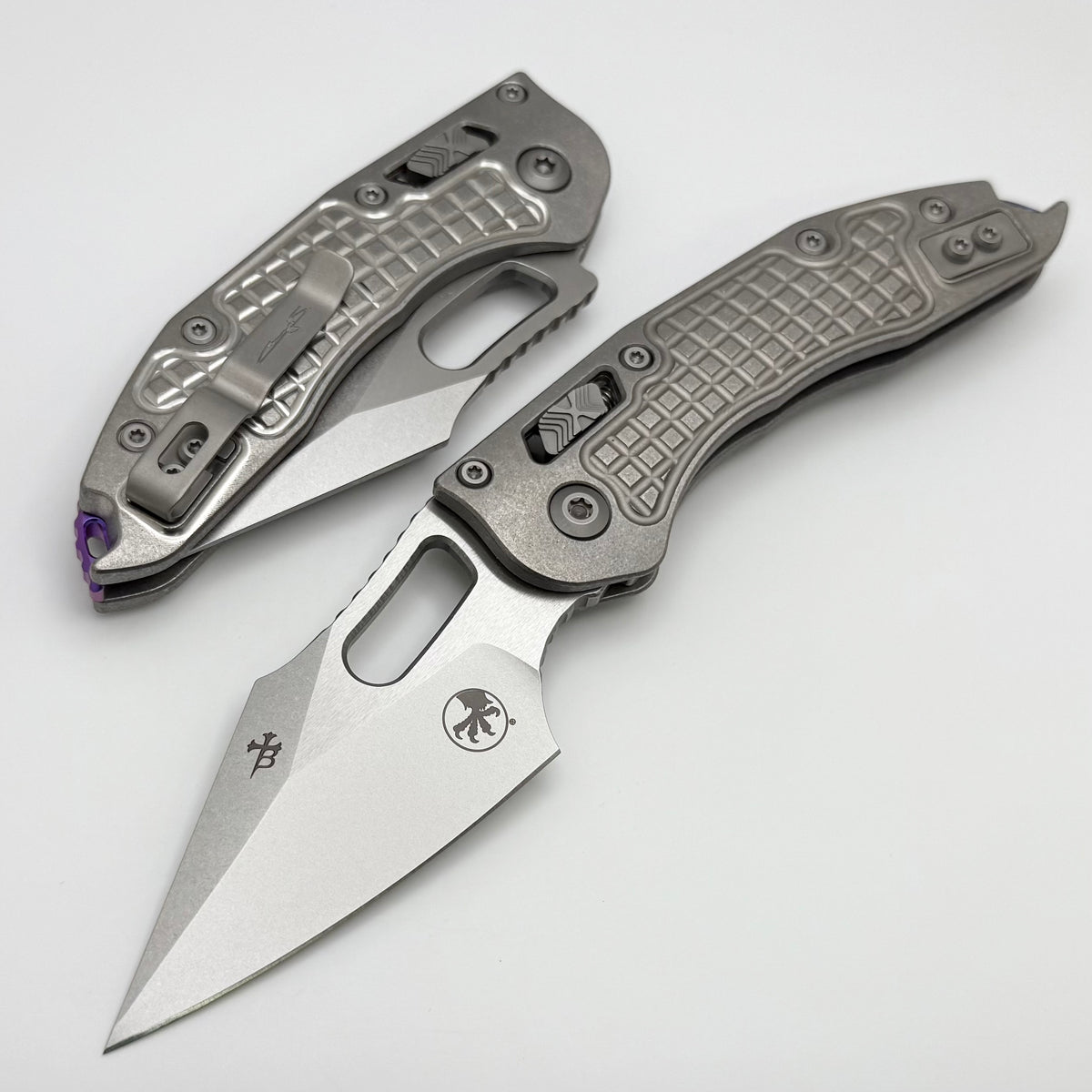 Microtech Marfione Select Manual Stitch RAM LOK Frag Titanium Handles