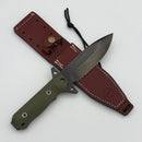 Medford 1881 Knife Works AIO-2 w/ OD Green G-10 & DLC 1095 CV Fixed Blade