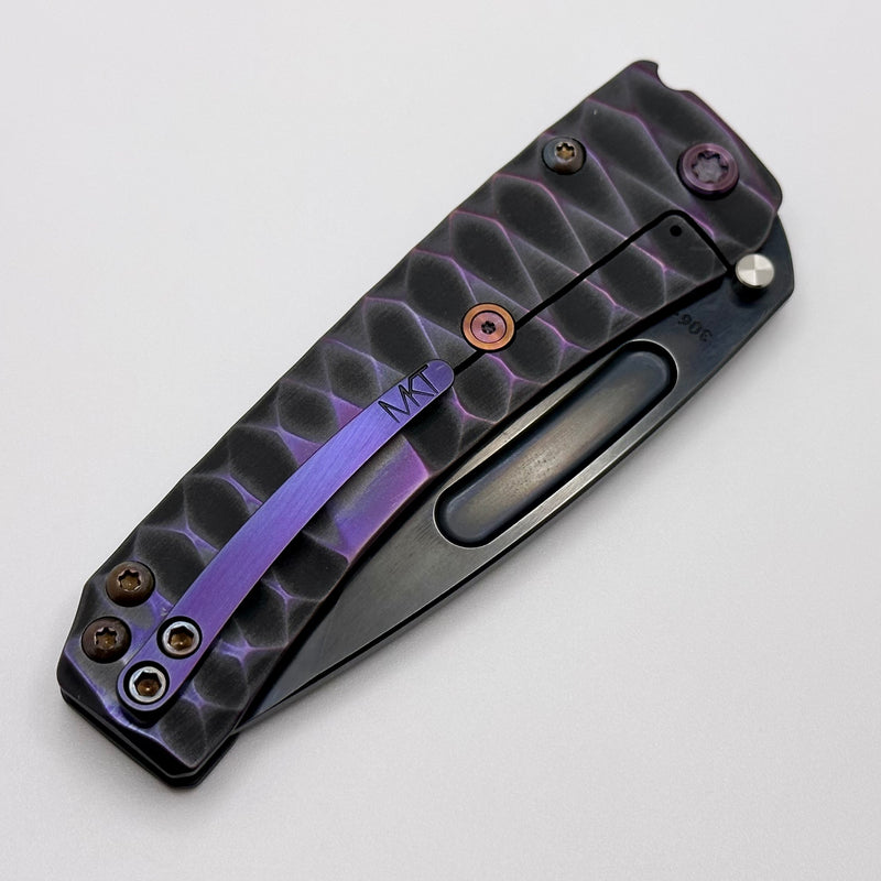 Medford Knife Slim Midi PVD Drop Point S45 & Violet Diamondhead Handles w/ Black/Violet Hardware/Clip