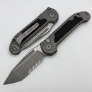 Microtech Knives LUDT Gen III Partial Serrated Apocalyptic Tanto & Titanium Handles w/ Textured Inlays 1136-11APMS2