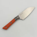 Microtech Santoku 4.2" Ember G-10/Titanium Bolster Handle w/ Stonewash M390MK 3300B-10EM