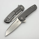 Defiant 7 Servo w/ Textured Titanium Handles & 3.5" Stonewash MagnaCut