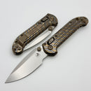 Marfione Select Microtech LUDT Ram-Lok w/ Flamed Grooved Titanium Handles w/ Bronze Accents & Stonewash Drop Point 1135RLG-10MS3