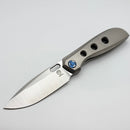 Poikilo Blade Gecko S1.1 Titanium Handles w/ Blue Ti Accents & Satin M398