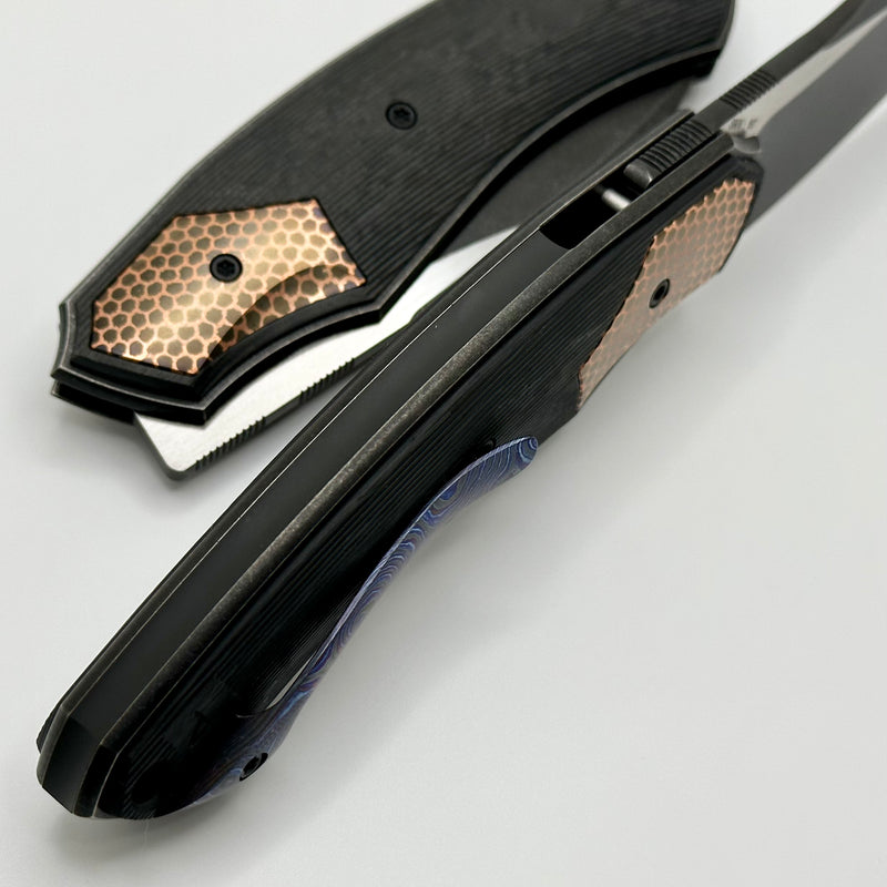 Custom Knife Factory Davless Carbon Fiber & Superconductor w/ Two Tone