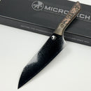 Microtech Chef's Knife Proof Run Livewire Carbon Fiber/Bronze Ti Handle w/ DLC San Mai Damascus M390 3000B-16DLCLWCFPR