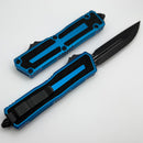 Microtech Scarab 2 Gen 3 Black D/E-S w/ Blue Handles 1180-1BL
