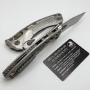 Microtech Marfione Select Amphibian RAM LOK Titanium Frag Handles & Partial Serrated Stonewash M390MK w/ Double Vapor Blast & Flamed Accents 137RL-11FRMS4