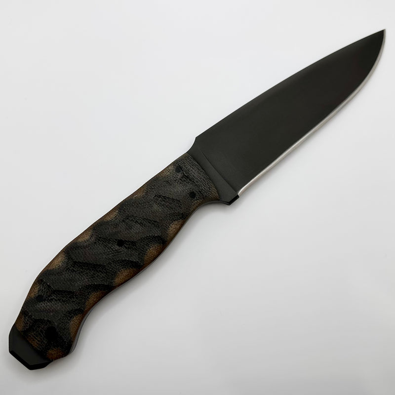 Winkler Knives Drop Point Crusher Sculpted Wasp Black/Tan Micarta & 80CrV2 23A78