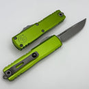 Microtech UTX-85 Gen IV w/ Neon Green Handle & Apocalyptic S/E M390MK 12314-10APNG