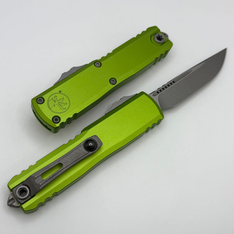 Microtech UTX-85 Gen IV w/ Neon Green Handle & Apocalyptic S/E M390MK 12314-10APNG