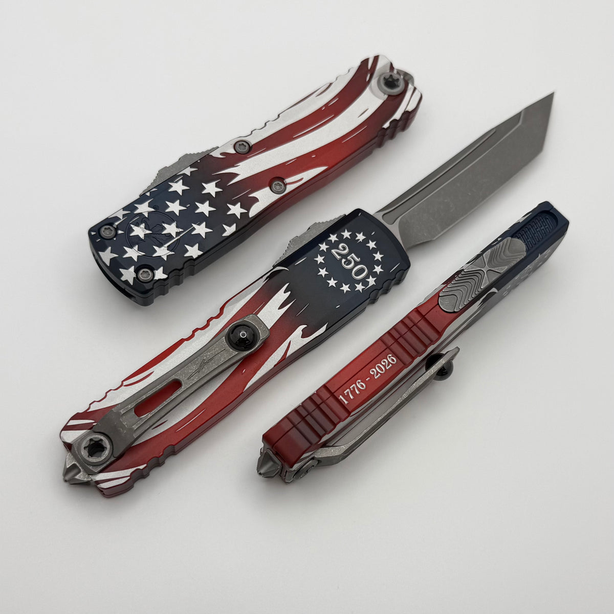 Microtech UTX-85 Gen IV w/ USA 250TH 1776-2026 Apocalyptic T/E Signatu