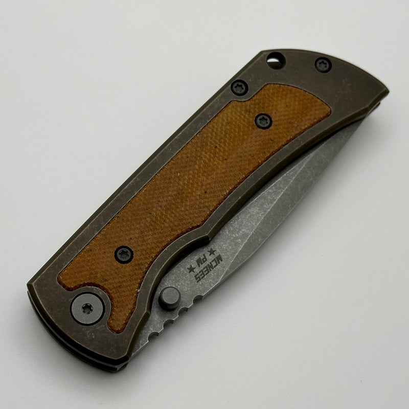 McNees Performance Machined Mac 2 3.5" Gen 2 F Atomic Bronze w/ Natural Micarta Inlay & MagnaCut