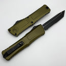 Microtech Knives Combat Troodon Gen III Black Partial Serrated Tanto w/ OD Green Handle 1144-2OD