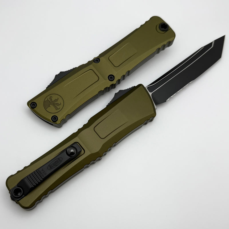 Microtech Knives Combat Troodon Gen III Black Partial Serrated Tanto w/ OD Green Handle 1144-2OD