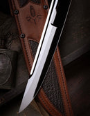 Marfione Custom Knives Combat Wakizashi w/ Osoraku Compound Chisel Grind Blade & EDO Arrowhead Menuki Ray Skin Wrapped Handle