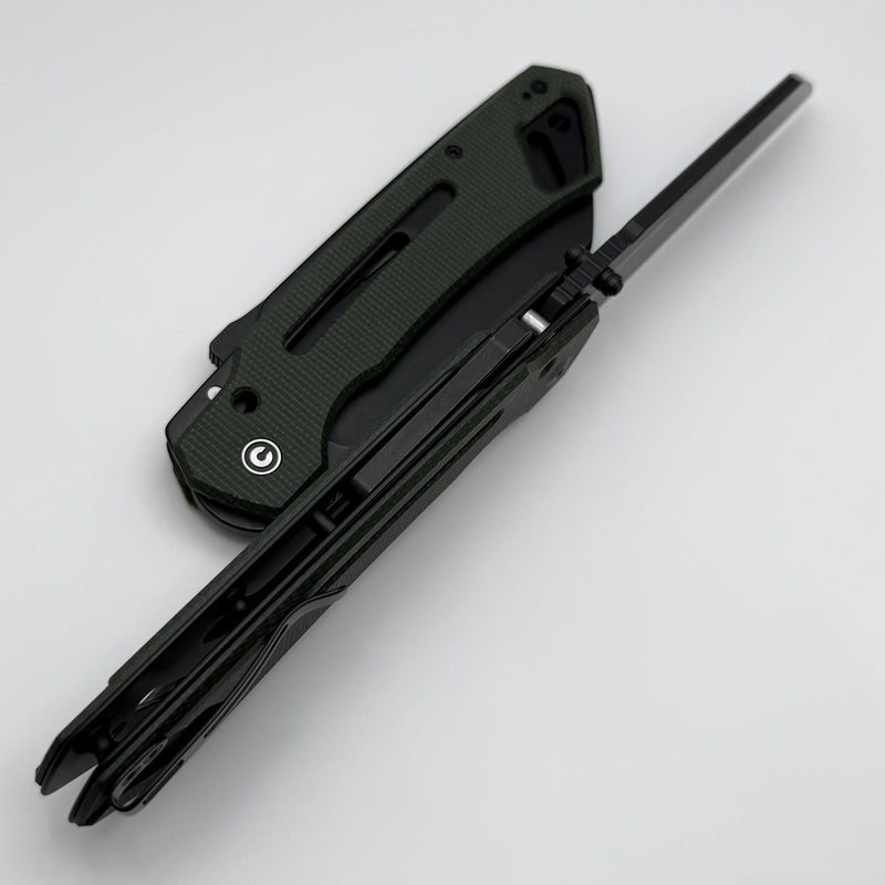 Civivi Buster FG w/ Green Micarta Handles & Black Nitro-V C24052-3