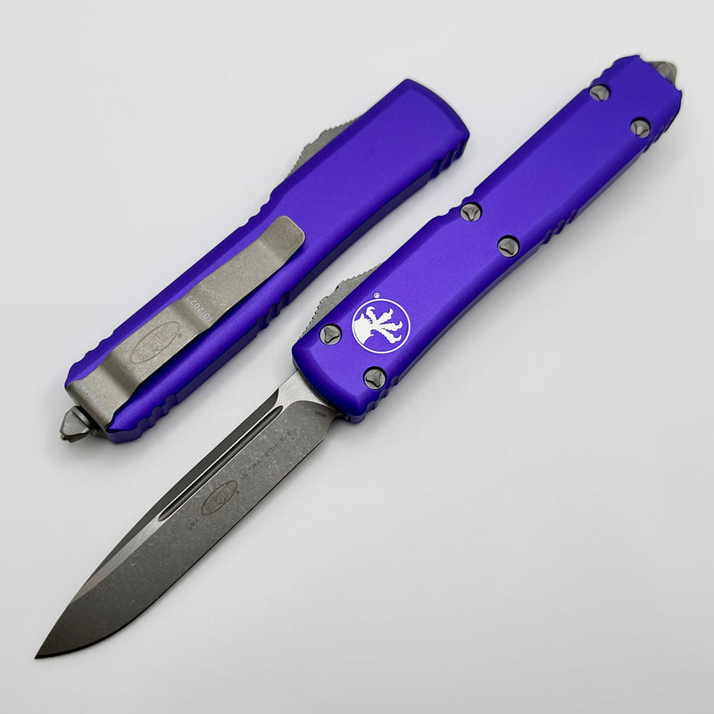 Microtech Ultratech Single Edge Apocalyptic Standard & Purple 121-10APPU