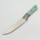 Microtech Boning Knife Caribbean Blue G-10/Titanium Bolster Handle w/ Stonewash M390MK 3100B-10CA