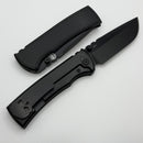 Chaves Knives Redencion 229 Satin Flats Black PVD w/ Titanium Integral Handle w/ Magnetic Ti Inlays & Drop Point M390