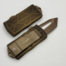 Microtech Exocet Antique Bronze Apocalyptic T/E Signature Series 158-13APABS