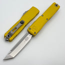 Microtech Ultratech Gen IV T/E Stonewash Standard w/ Yellow Handle 11234-10YW