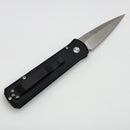 Blemish Pro-Tech Godson w/ Black Handle & Mother of Pearl Button w/ Satin 120CV Blade 721-MOP 20CV