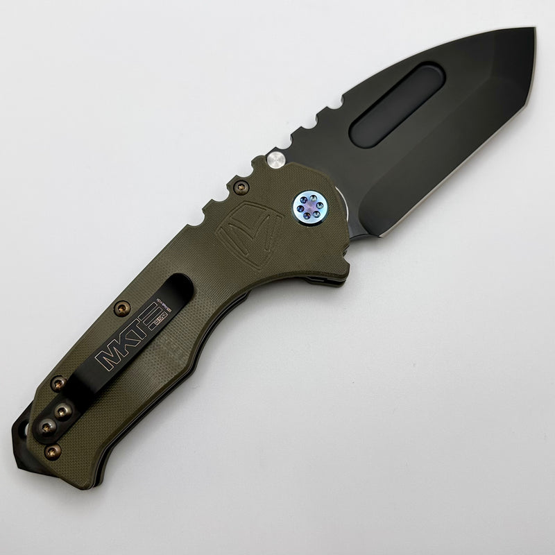 Medford Scout M/P Praetorian OD Green G10 & PVD D2 Tanto Blade w/ Flamed Hardware