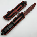 Microtech Scarab 2 Gen 3 Spine Fluted S/E Tactical Standard w/ Weathered Crimson Handle 1278-1WCN