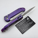 Microtech Marfione Select LUDT Gen III Purple Haze Slab Side Titanium Handles w/ Purple Accents & Serrated Stonewash S/E 1135-11MS9