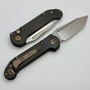 Microtech Marfione Select LUDT Gen III Carbon Fiber Handles w/ Flamed Accents & Stonewash Tanto 1136-10MS16