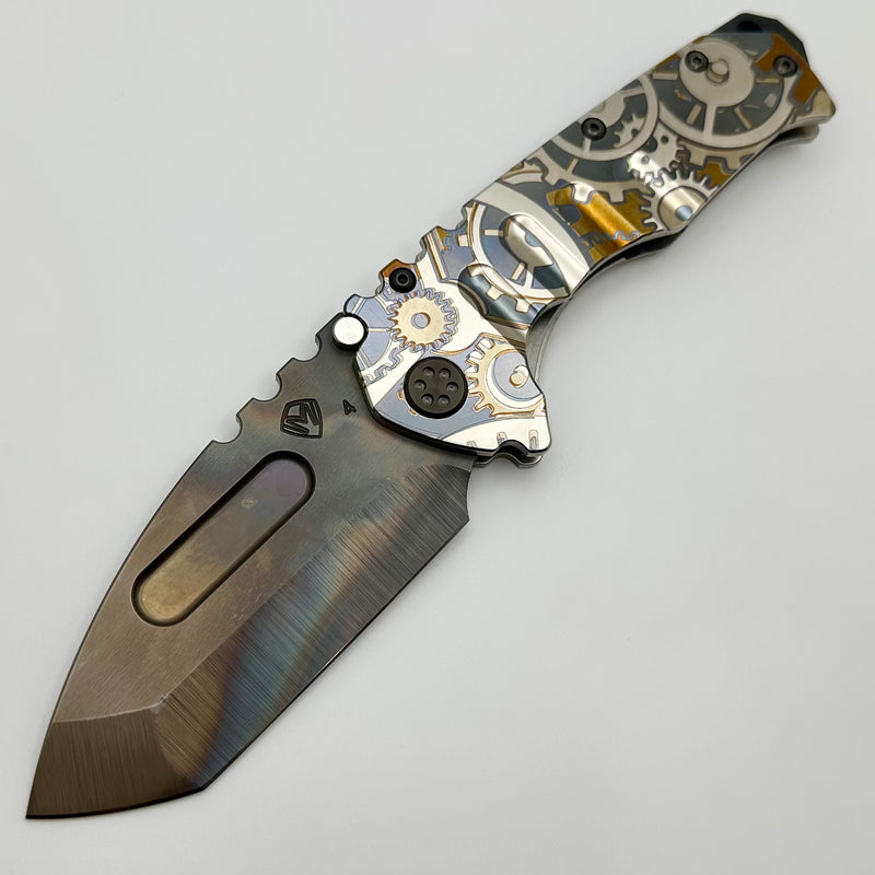 Medford Knife Praetorian T Vulcan S45 Tanto & Steam Punk Skull Handles w/ PVD Hardware/Clip