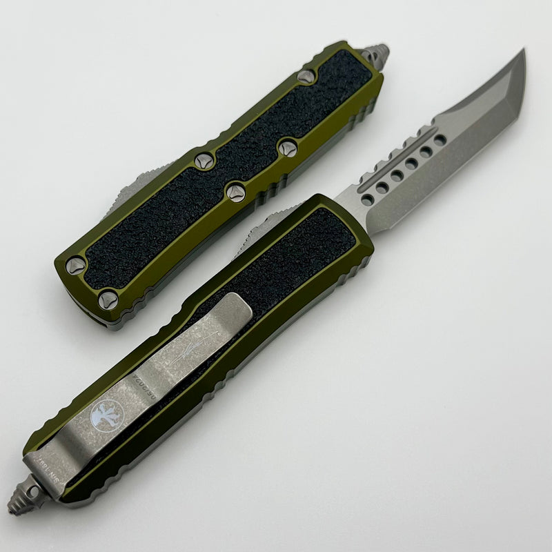 Microtech Daytona Hellhound Apocalyptic Standard w/ OD Green Signature Series 126H-10APODS