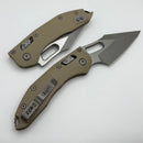 Microtech Knives Manual Stitch RAM LOK Fluted Tan G-10 Handles & Apocalyptic Full Serrated M390MK 169RL-12APFLGTTA