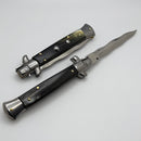 Frank B Italian Stiletto 9" w/ Kriss Single Edge Blade & Brazilian Horn Handles